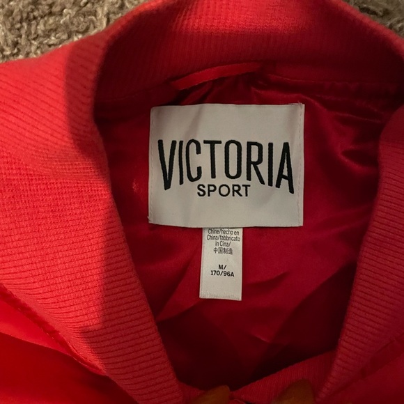 Red Bomber Jacket with Gold Buttons - Picture 3 of 3